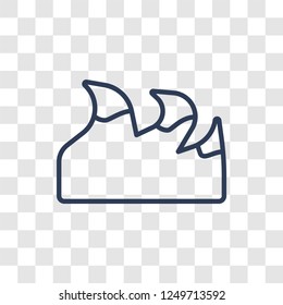 Ocean Waves icon. Trendy linear Ocean Waves logo concept on transparent background from Nautical collection