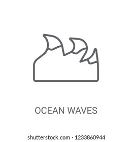 Ocean Waves icon. Trendy Ocean Waves logo concept on white background from Nautical collection. Suitable for use on web apps, mobile apps and print media.