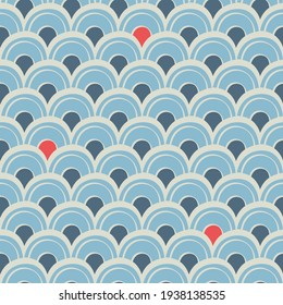Ocean waves, japanese classic pattern.
