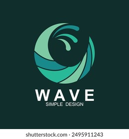 Ocean Waves Logo Design, Beach Icon Illustration. it can be use for the surf community and those related to the sea