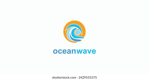 Ocean waves logo design symbol with unique concept| premium vector