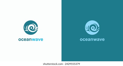 Ocean waves logo design symbol with unique concept| premium vector