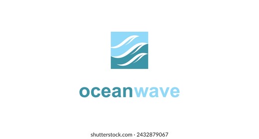 Ocean waves logo design symbol with unique concept| premium vector