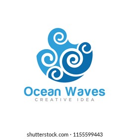 Ocean Waves Logo Template