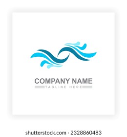 Ocean Waves Logo Template Ocean Vector simple and modern logo design suitable for logos of mineral water companies, drinking water companies and springs. Simple logo design