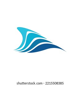 Logo de Ocean waves. Logo en forma de onda