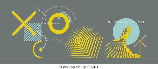 Ocean waves with optical illusion. Art composition. Artistic composition of virtual space model with abstract figures. Cover design template. Vector for brochure, poster, presentation, flyer or banner