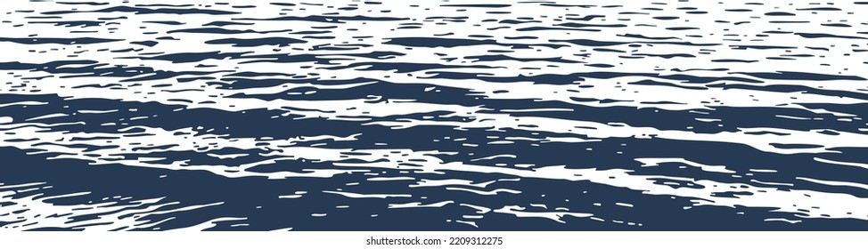 Ocean waves texture. One-color background with ripples on a water surface.