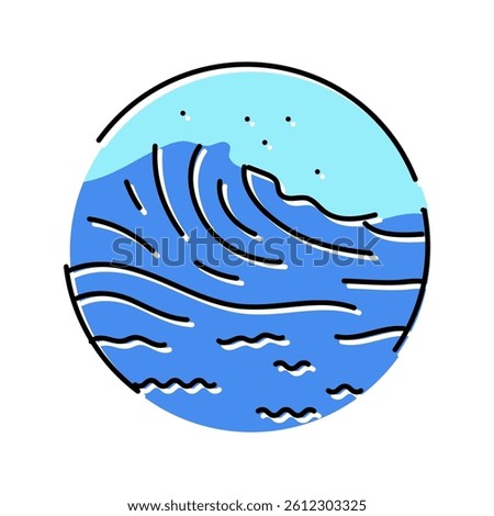 ocean waves tidal power color icon vector. ocean waves tidal power sign. isolated symbol illustration