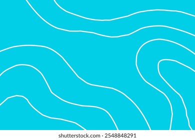 Ocean wavy background with white strokes color. Abstract wavy Blue sea beach vector illustration.
Blue ocean topography. 