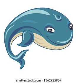 Ocean whale icon. Cartoon of ocean whale vector icon for web design isolated on white background