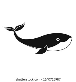 Ocean whale icon. Simple illustration of ocean whale vector icon for web design isolated on white background
