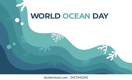 OCEAN world day banner background 