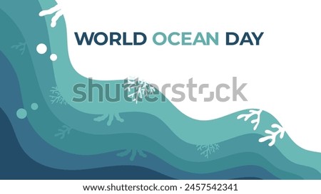 OCEAN world day banner background 