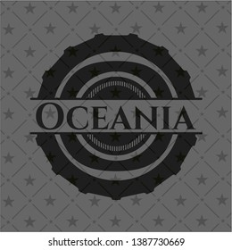 Oceania black emblem. Vector Illustration. Detailed.