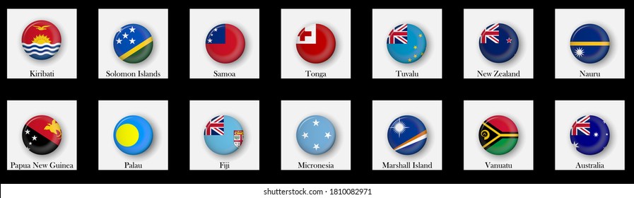 Oceania flag icon vector illustration