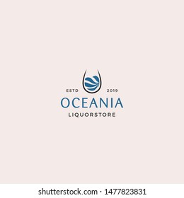 Oceania Liquorstore Logo Design Template