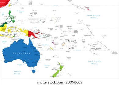 Oceania map