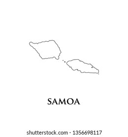 Oceania map : Samoa vector illustration.