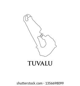 Oceania map : Tuvalu icon vector.