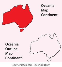 oceania stroke map of Continent