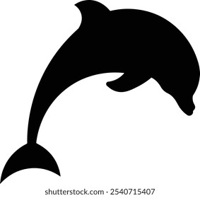 Silhueta de encanto oceânico do logotipo do golfinho Projeto de ilustração do vetor