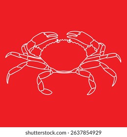 Oceanic Crab Outline Ideal for Logos or Brand Identity