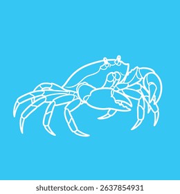 Oceanic Crab Outline Ideal for Logos or Brand Identity