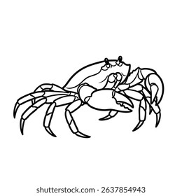 Oceanic Crab Outline Ideal for Logos or Brand Identity