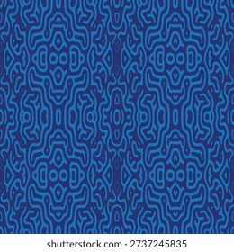 Oceanic Labyrinth Pattern Vector background