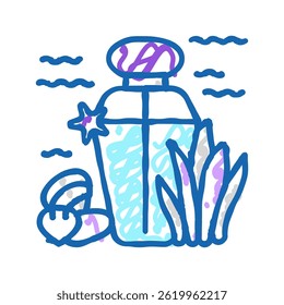oceanic notes perfume doodle icon sketch vector. oceanic notes perfume sign. isolated symbol illustration