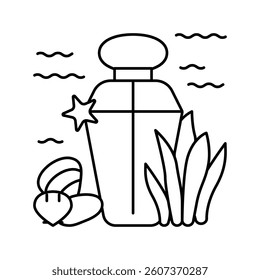 oceanic notes perfume line icon vector. oceanic notes perfume sign. isolated contour symbol black illustration