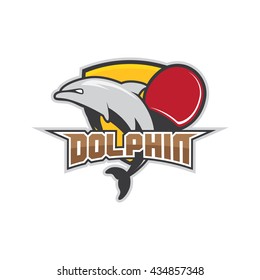 Oceanic Sport Logo template, Dolphin sport logo template
