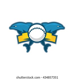 Oceanic Sport Logo template, Dolphin sport logo template