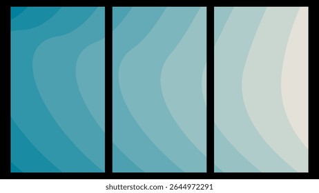Gradientes de ondas de azul oceânico: curvas dinâmicas que misturam azul-verde profundo a água leve - Ideal para fundos serenos, temas marinhos e arte digital renovadora.