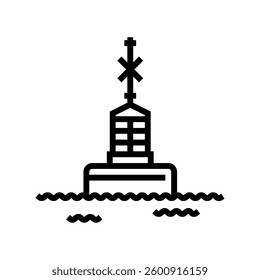 oceanographic buoy world ocean line icon vector. oceanographic buoy world ocean sign. isolated contour symbol black illustration