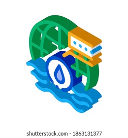 vector de icono de la ciencia oceanológica. signo de ciencia oceanológica isométrica. ilustración de símbolo aislado de color