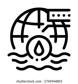 oceanology science icon vector. oceanology science sign. isolated contour symbol illustration
