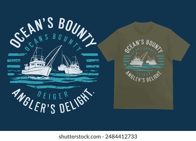 Ocean's Bounty, Angler's Delight, T-shirt design