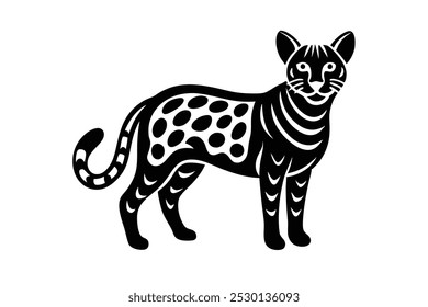 ocelot icon vector on white background