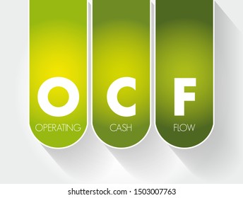 OCF - Operating Cash Flow acronym, business concept background