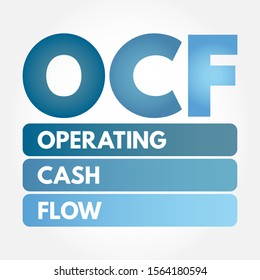 OCF - Operating Cash Flow acronym, business concept background