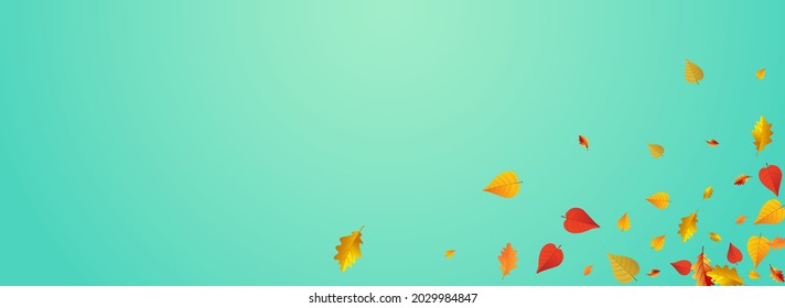 Ocher blauer Vektorblauer Panoramablick Hintergrund. Die Karte wird nach unten verlassen. Farbenfrohe, schöne Blattrahmen. Papiervorlage.
