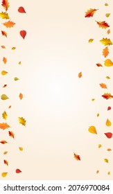 Fondo transparente del vector floral del ocher. Textura de hoja voladora. La Naturaleza Amarilla Deja La Plantilla. Diseño.