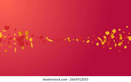Ocher Deja Fondo Rojo De Vector. Plantilla Floral Realista. Marco de hoja de forma colorida. Diseño de Fondo de pantalla.