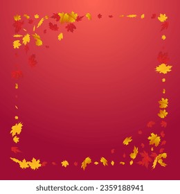 Ocher Plant, Vektorroter Hintergrund. Grundfolienrahmen. Rote Kollektionsfloralkarte. September Design.