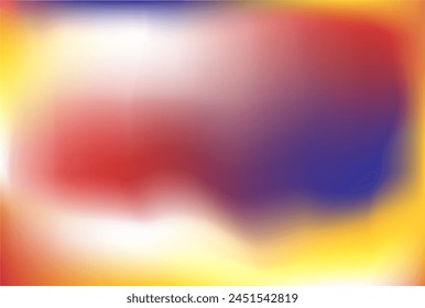 Ochre blue flaming gradient. Lemon carmine sapphire backdrop. Sunny flower meadow sample. Mockup card advertisement tag catalog presentation. Plant vibe blur pattern. Indigo red yellow background. 