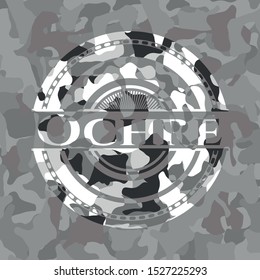 Ochre on grey camo pattern