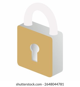 ícone de bloco ilustração vetorial representando um símbolo de cadeado seguro para proteção da Web