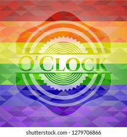 O'Clock lgbt colors emblem 